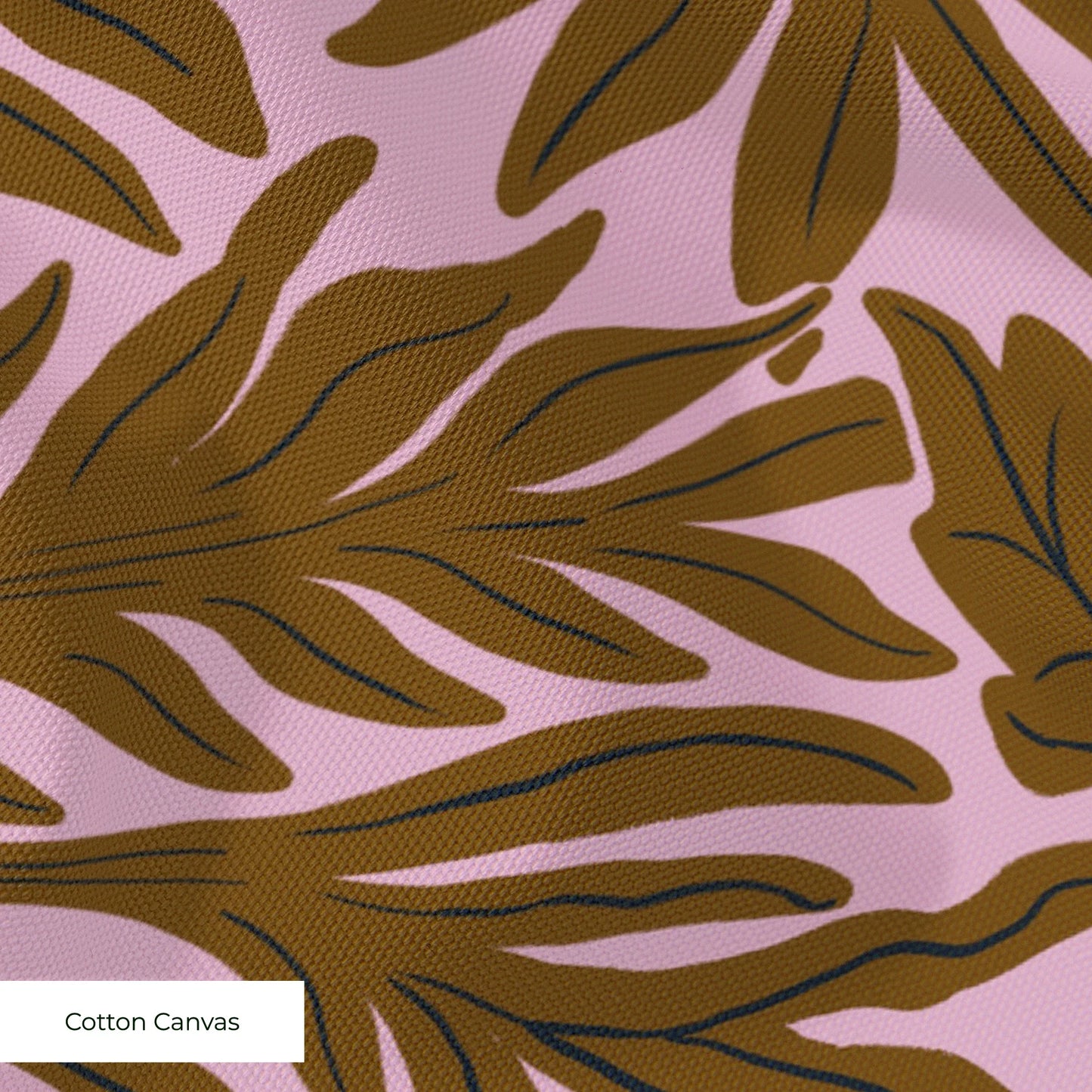 Willow Leaves, Pink and Bronze Fabric