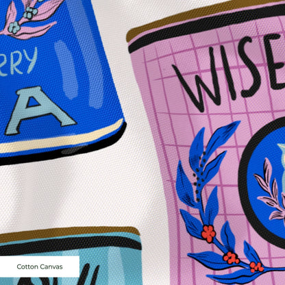 Wise Owl Tea Canisters Fabric