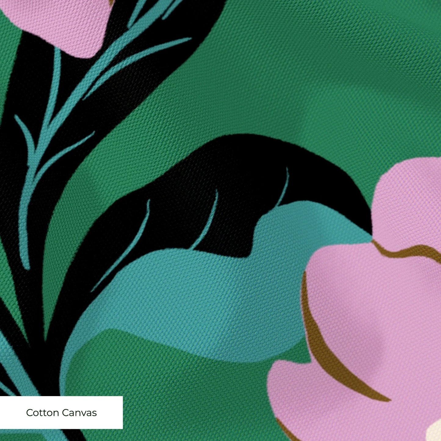 Bold Floral, Green Fabric