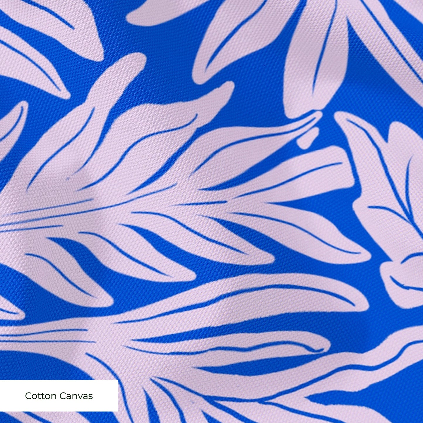Willow Leaves, Electric Blue Fabric