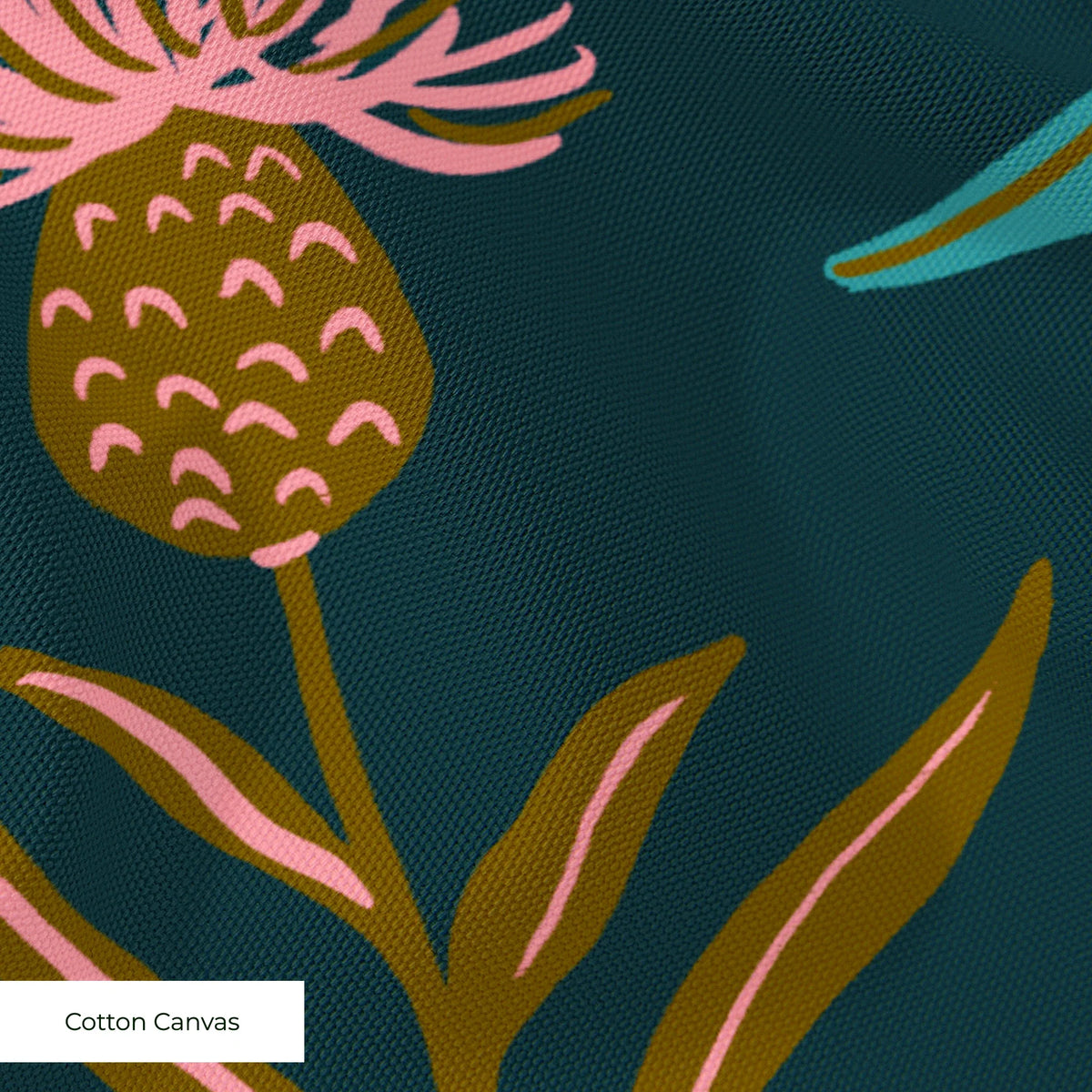 Thistle, Dark Teal Fabric