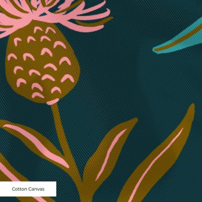 Thistle, Dark Teal Fabric
