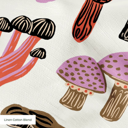 Foraged Mushrooms Fabric