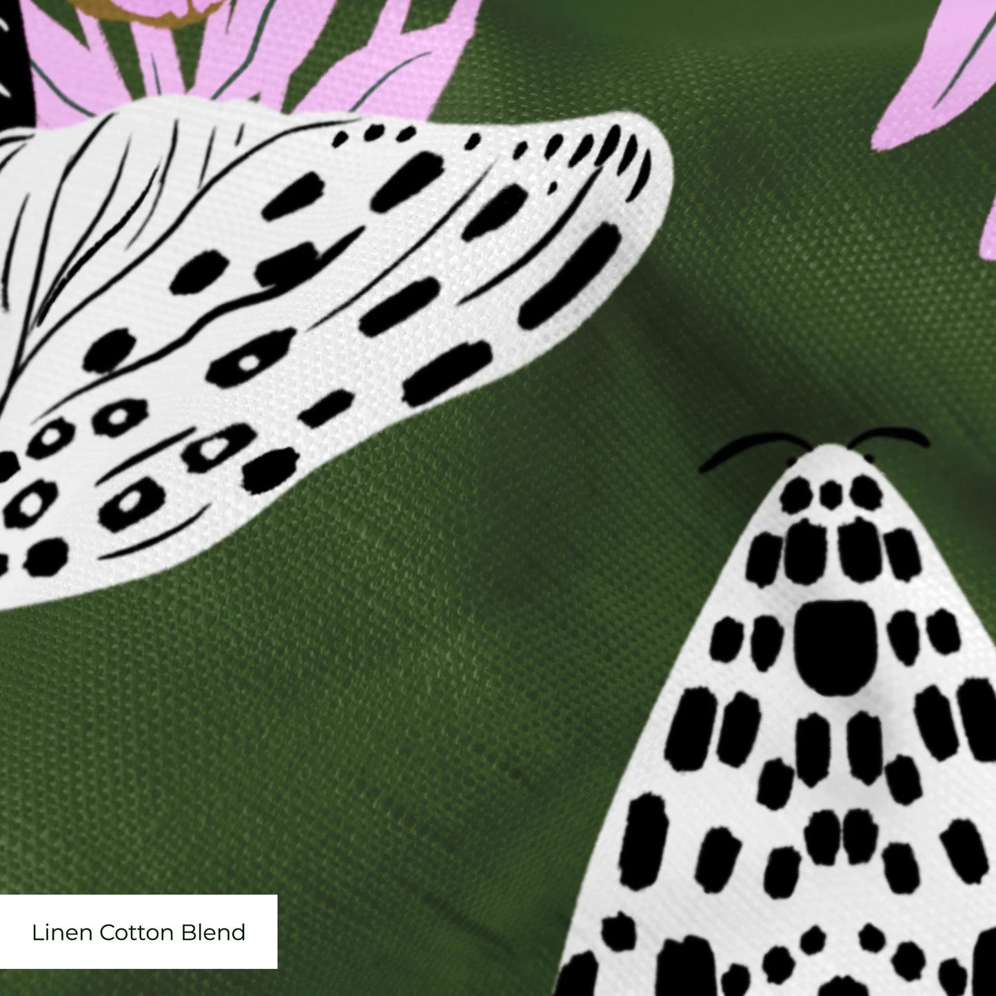 Tiger Moths, Green Fabric