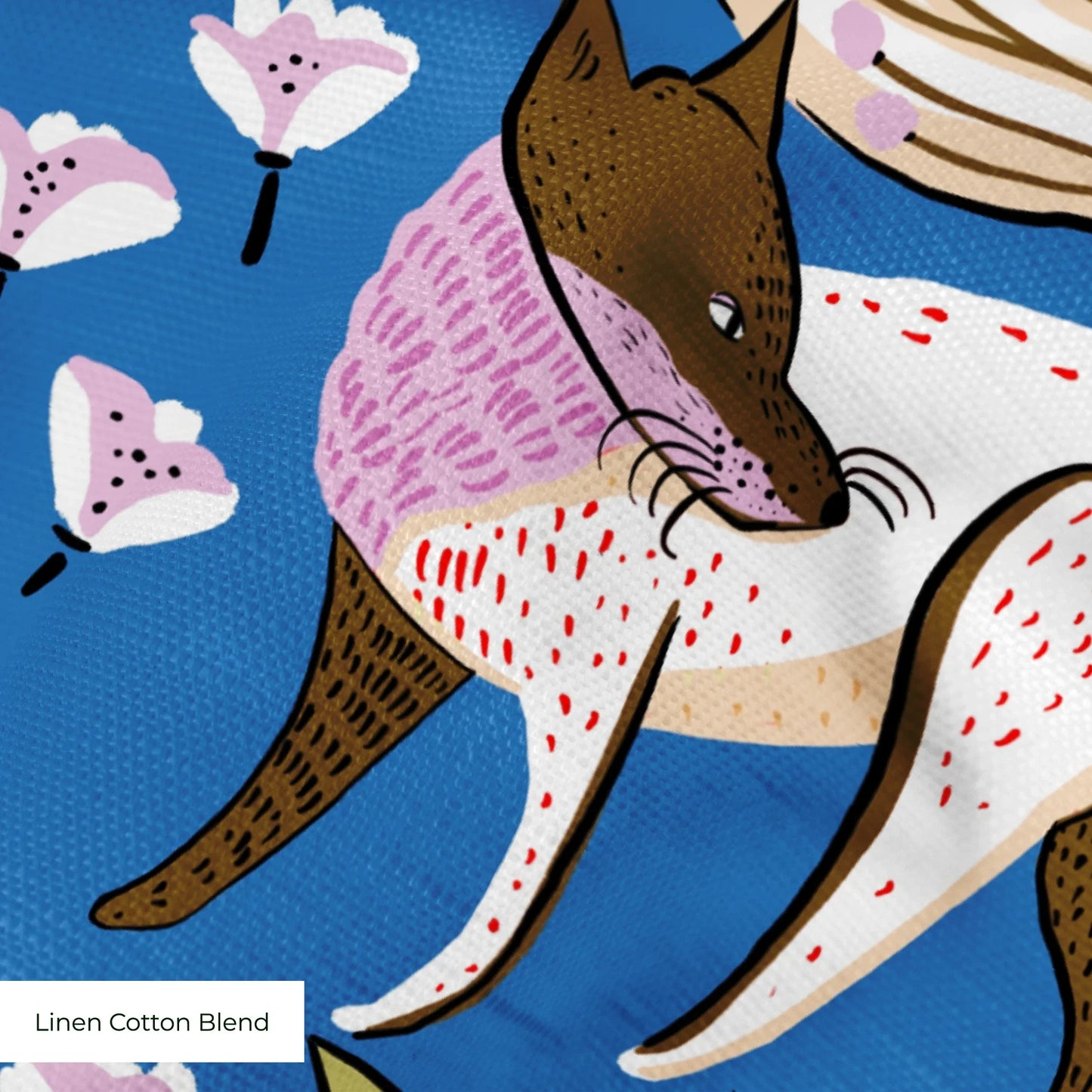 Fox Flowers Fabric