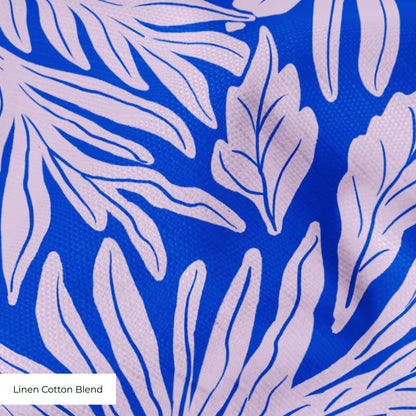 Willow Leaves, Electric Blue Fabric