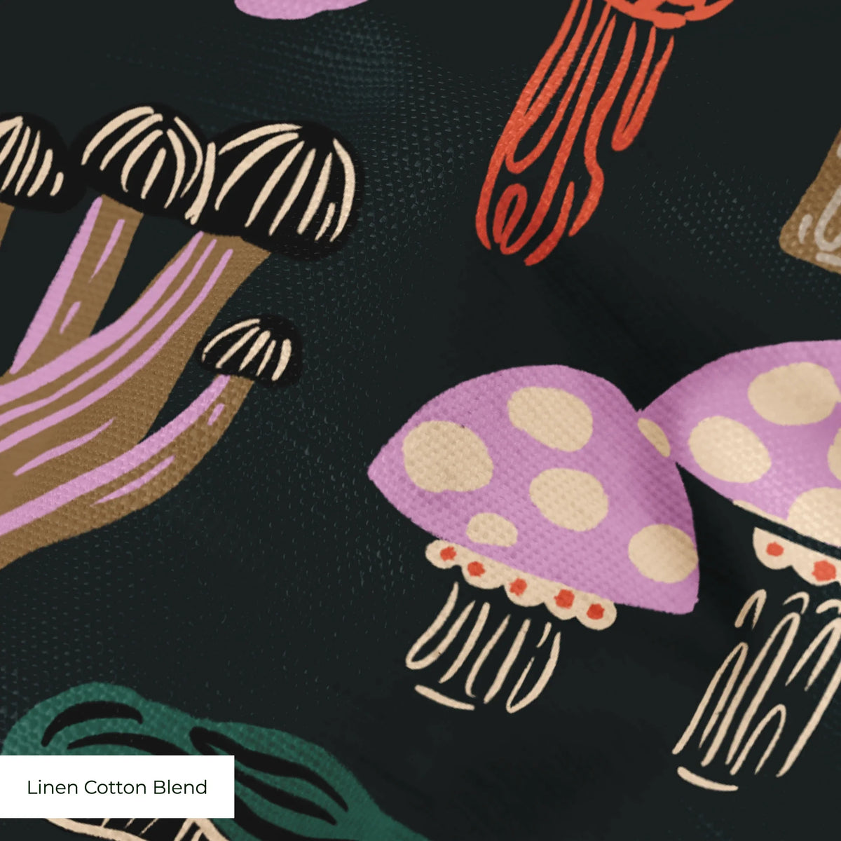 Eclectic Shrooms, Vintage Fabric