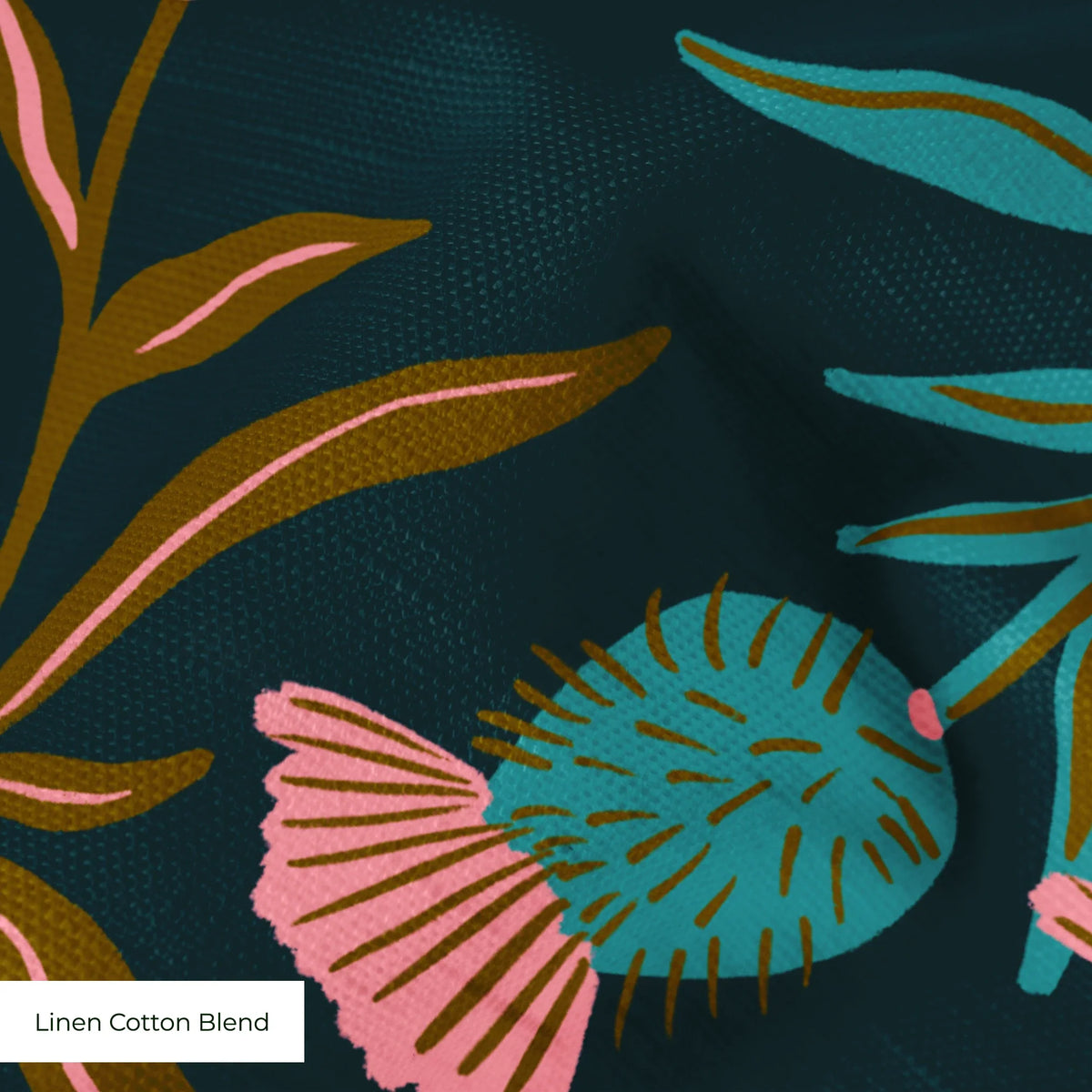 Thistle, Dark Teal Fabric