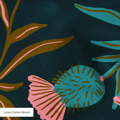 Thistle, Dark Teal Fabric