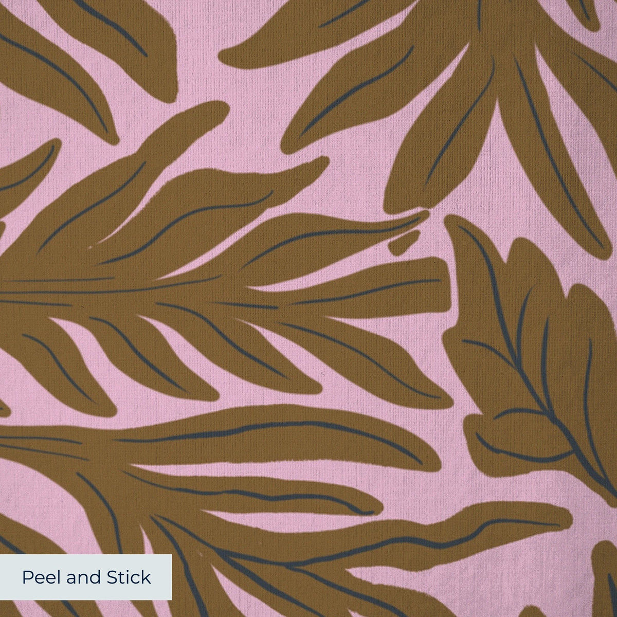 Willow Leaves, Pink and Bronze Wallpaper