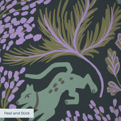 Dancing Dogs, Wisteria Wallpaper
