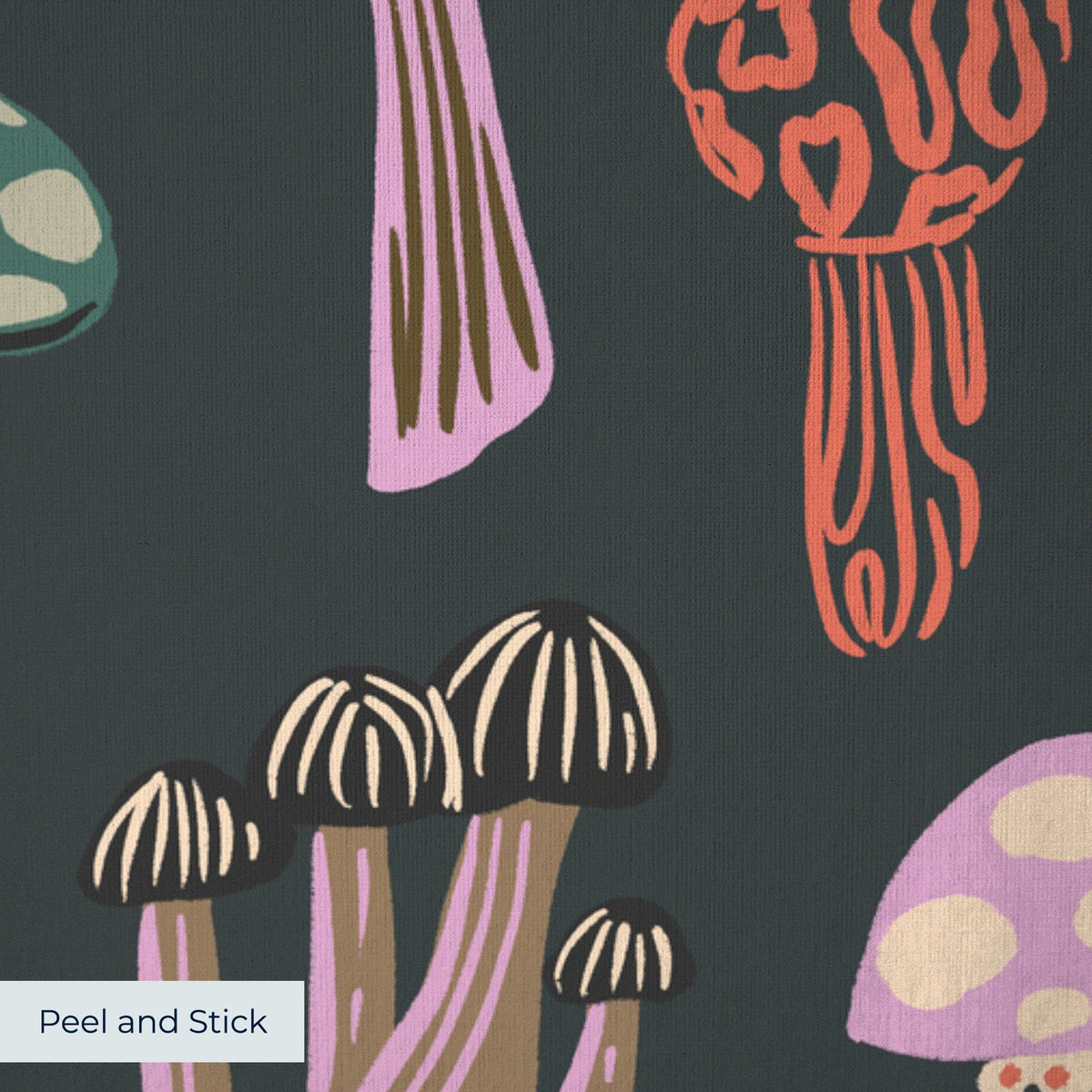 Eclectic Shrooms, Vintage Wallpaper