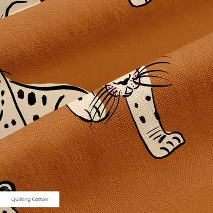 Big Cats, Crème Brûlée Fabric