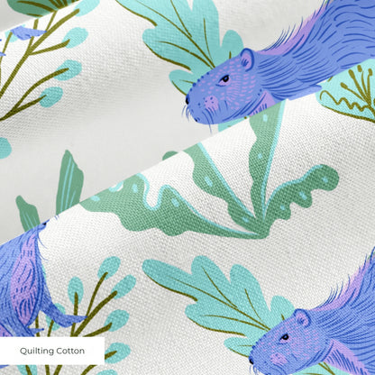 Candy Colored Capybara Fabric