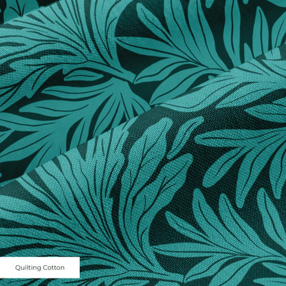 Willow Leaves, Lush Teal Fabric