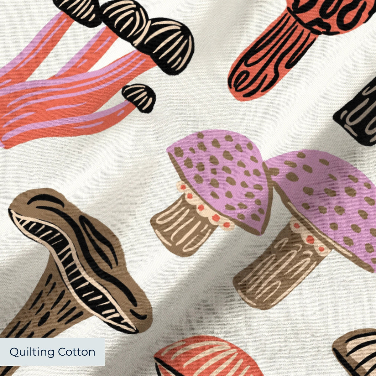Foraged Mushrooms Fabric
