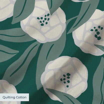 Art Deco Flowers in Country Squire Fabric