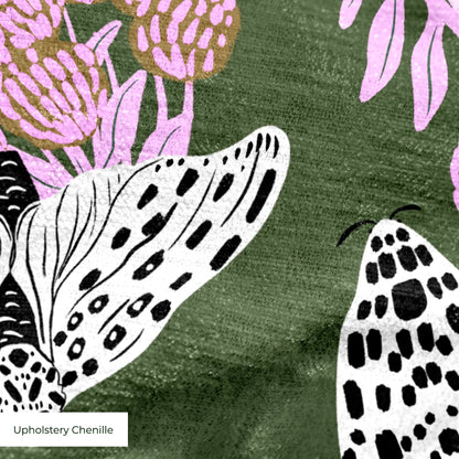 Tiger Moths, Green Fabric