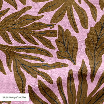 Willow Leaves, Pink and Bronze Fabric
