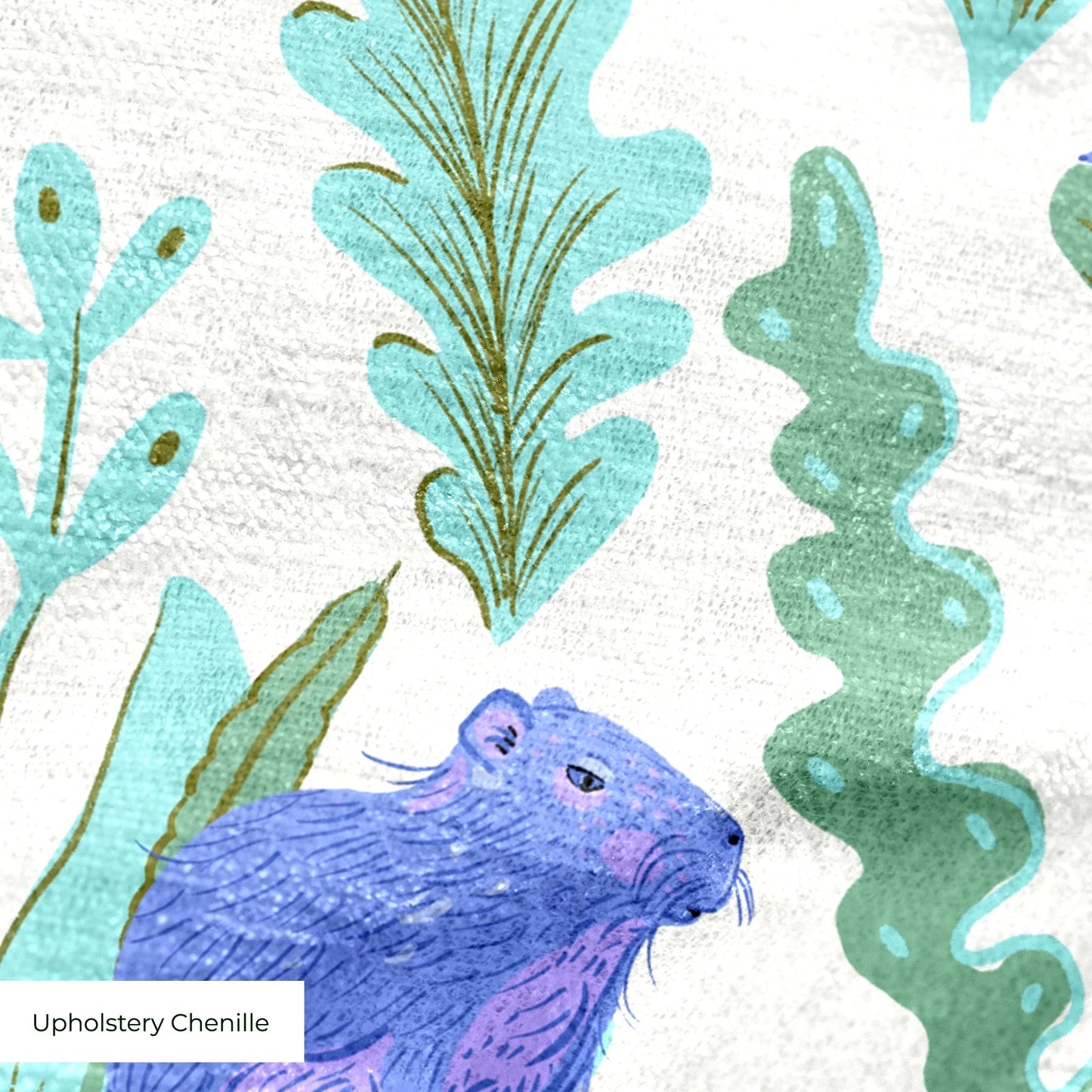Candy Colored Capybara Fabric