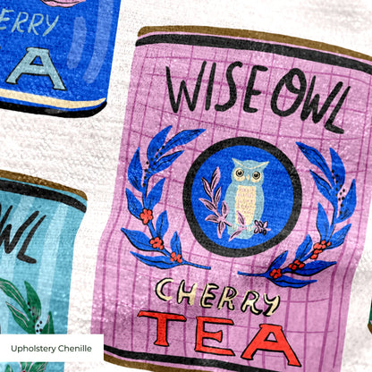 Wise Owl Tea Canisters Fabric