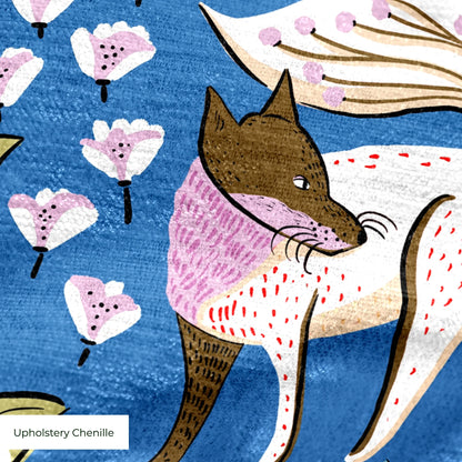 Fox Flowers Fabric