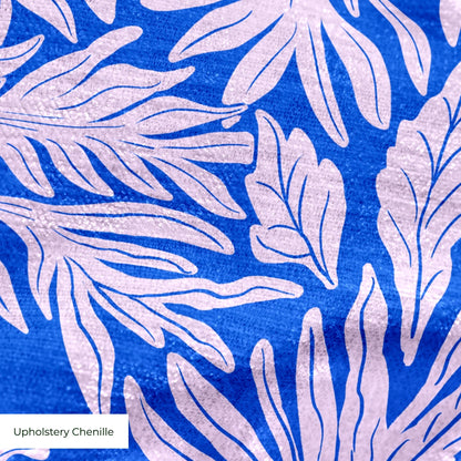 Willow Leaves, Electric Blue Fabric