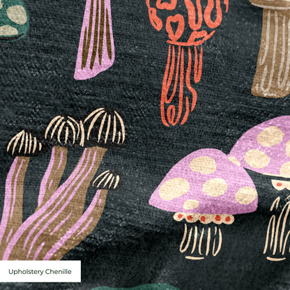 Eclectic Shrooms, Vintage Fabric
