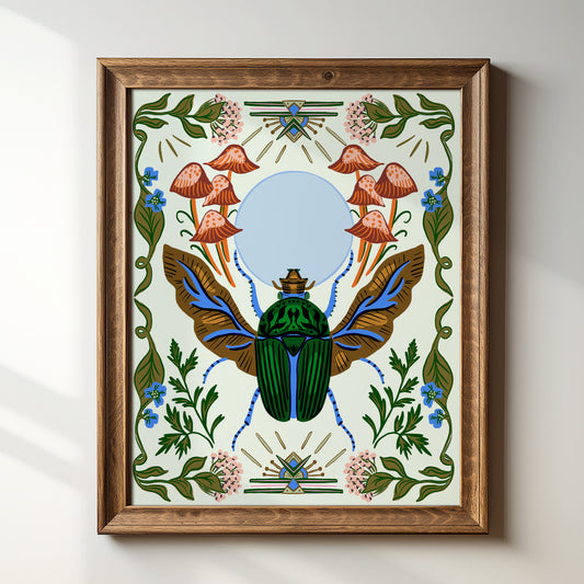 Deco Scarab - Art Print