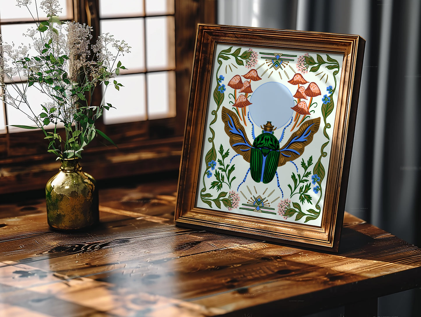 Deco Scarab - Art Print