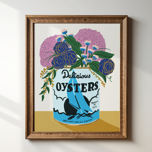 Delicious Oysters Can Redux - Art Print