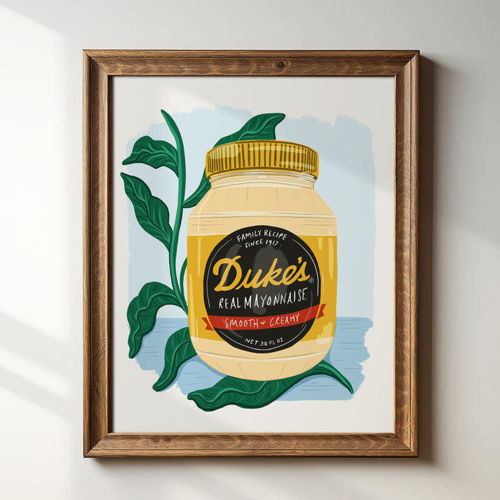 Duke's Mayo Art Print | Fun Kitchen Wall Decor – Tara Reed Art