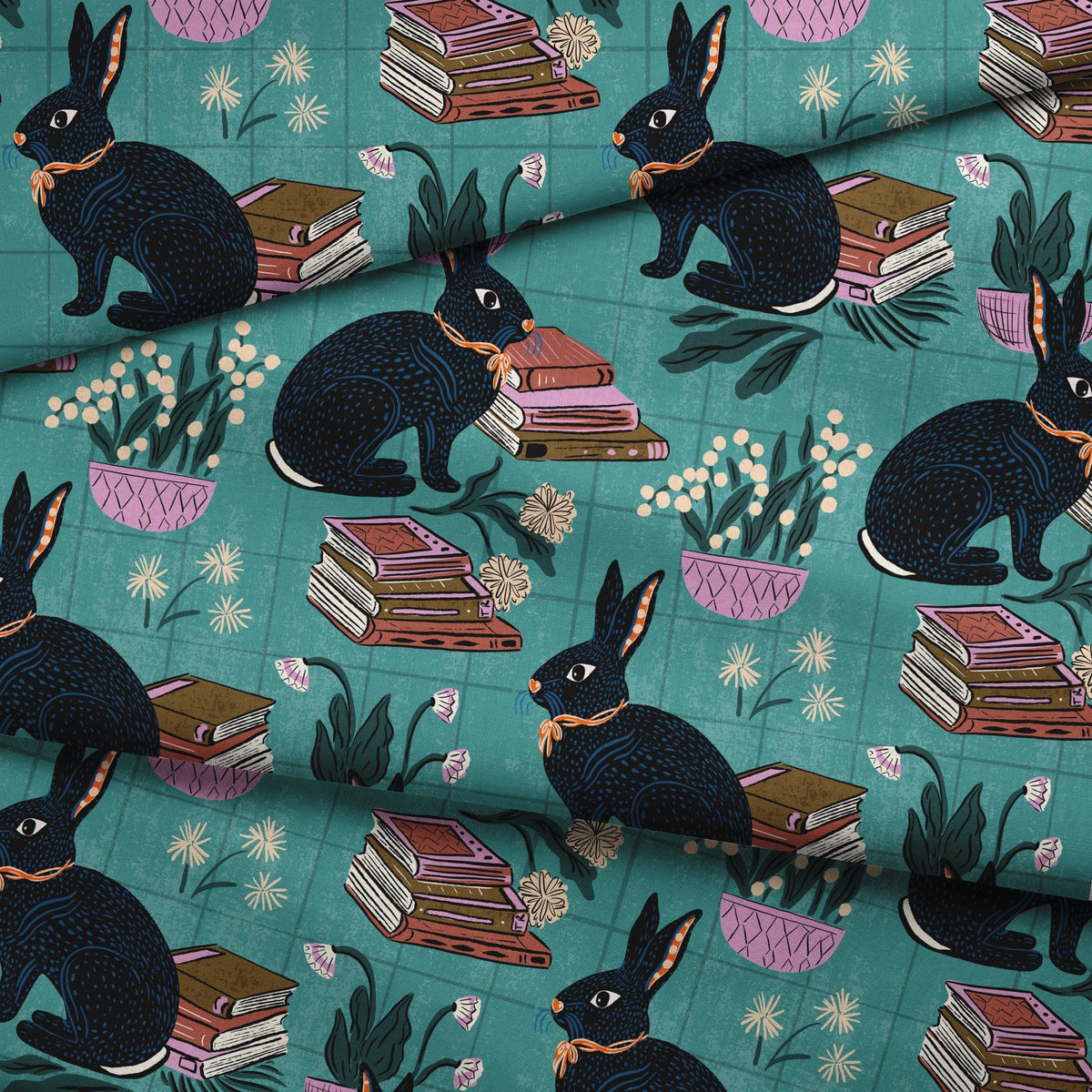 Bookish Bunnies Fabric