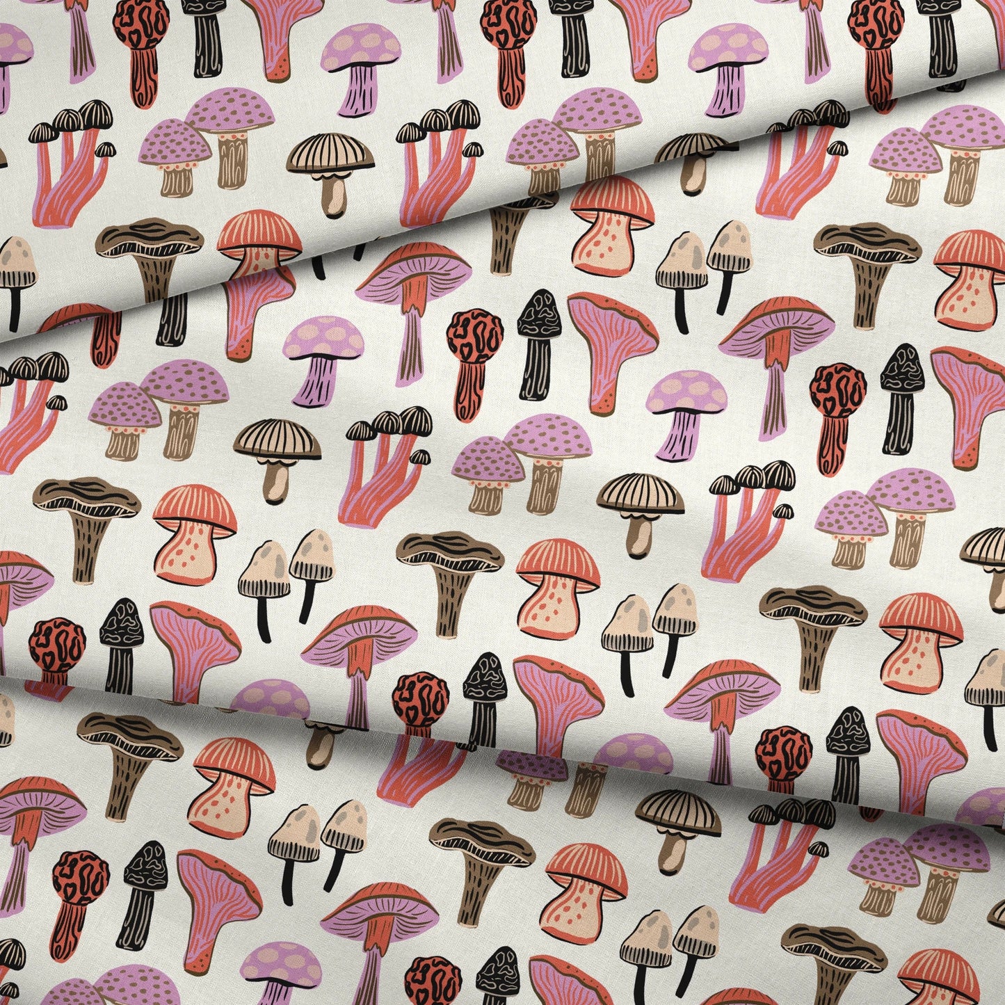 Foraged Mushrooms Fabric