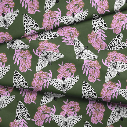 Tiger Moths, Green Fabric