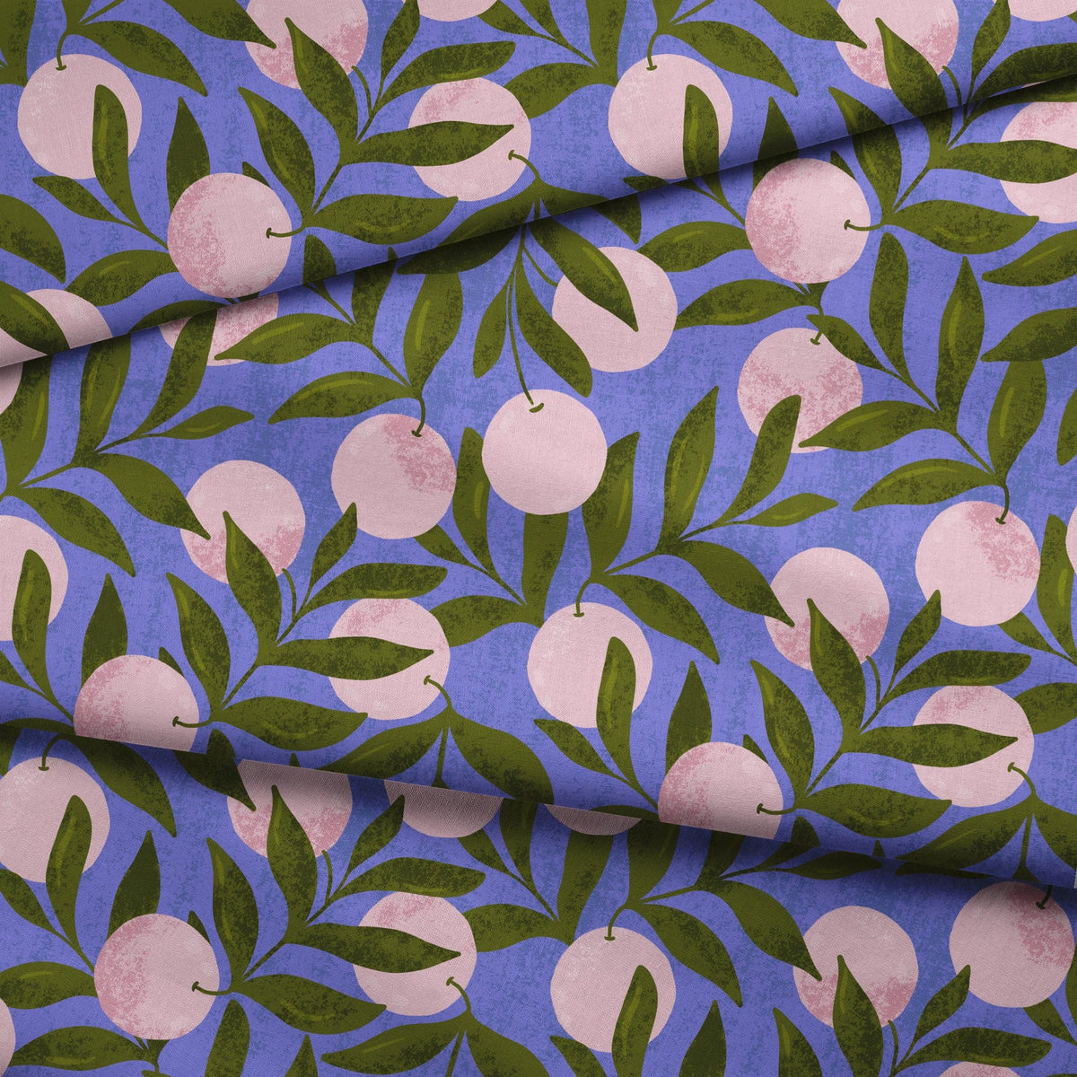 Orange Grove, Periwinkle Fabric