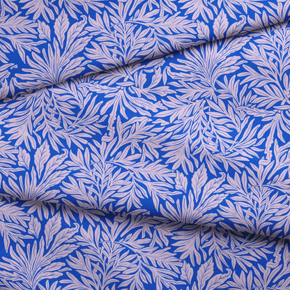 Willow Leaves, Electric Blue Fabric