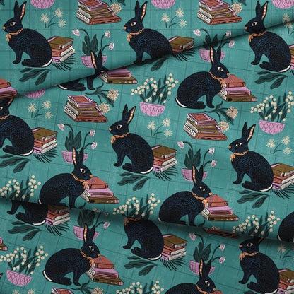 Bookish Bunnies   Fabric