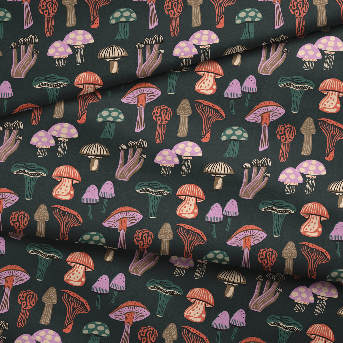 Eclectic Shrooms, Vintage Fabric