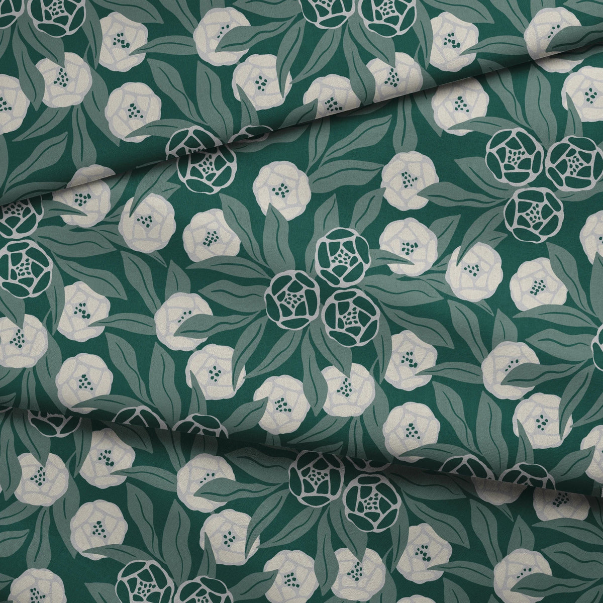 Art Deco Flowers in Country Squire Fabric