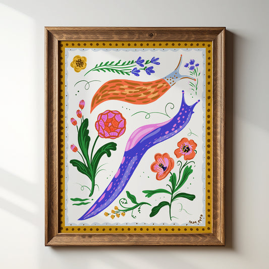 Folk Slugs - Art Print