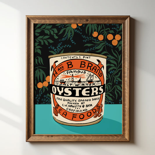 H&B Oyster Can Redux - Art Print