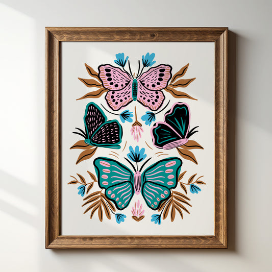 Healing Butterflies - Art Print