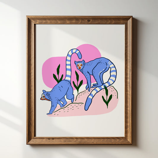 Lemurs - Art Print