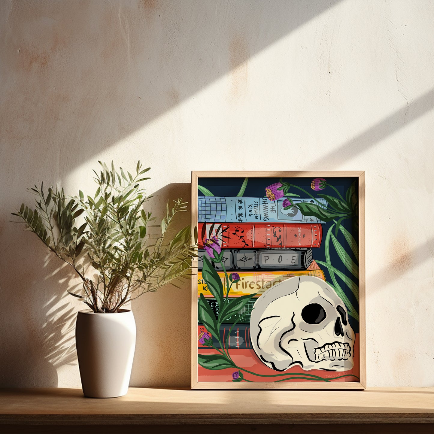 Skull Library - Art Print