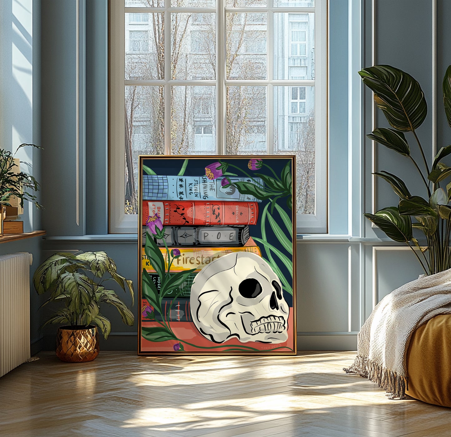 Skull Library - Art Print