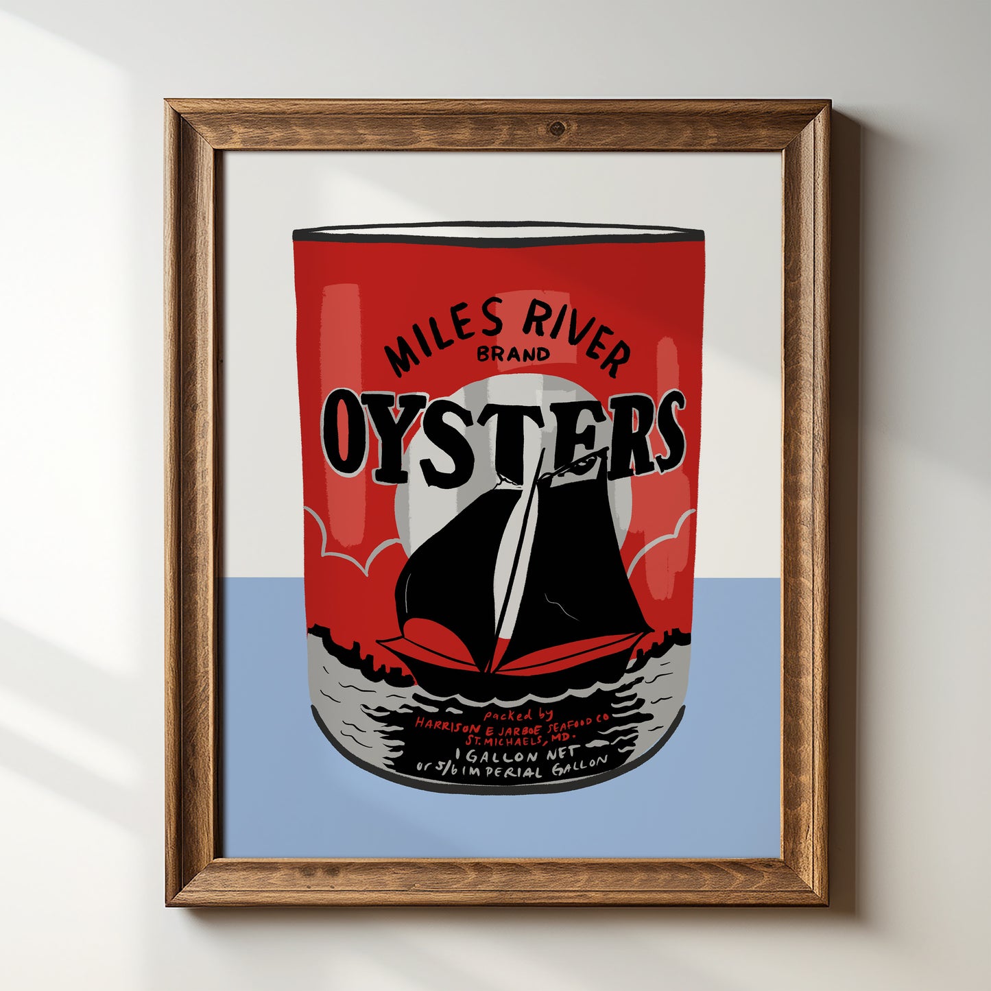 Miles River Oyster Can - Art Print