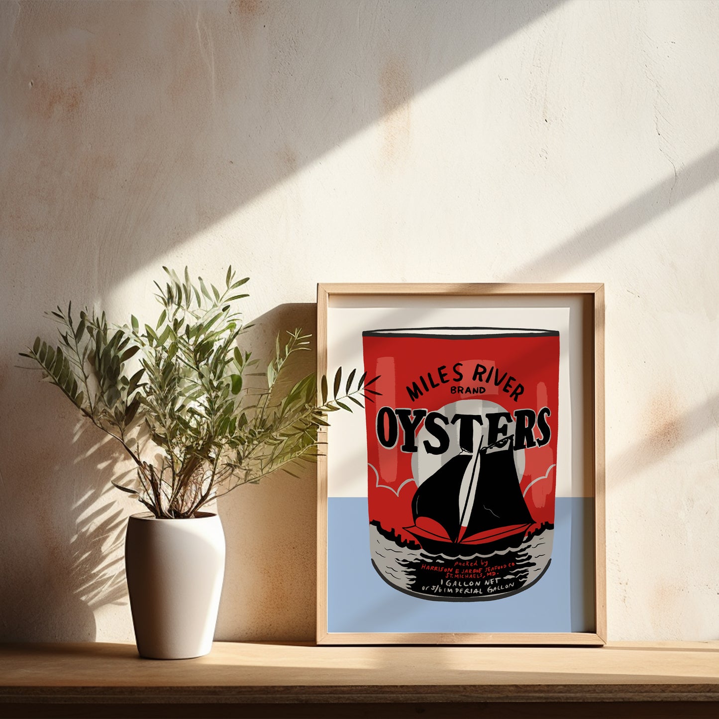 Miles River Oyster Can - Art Print