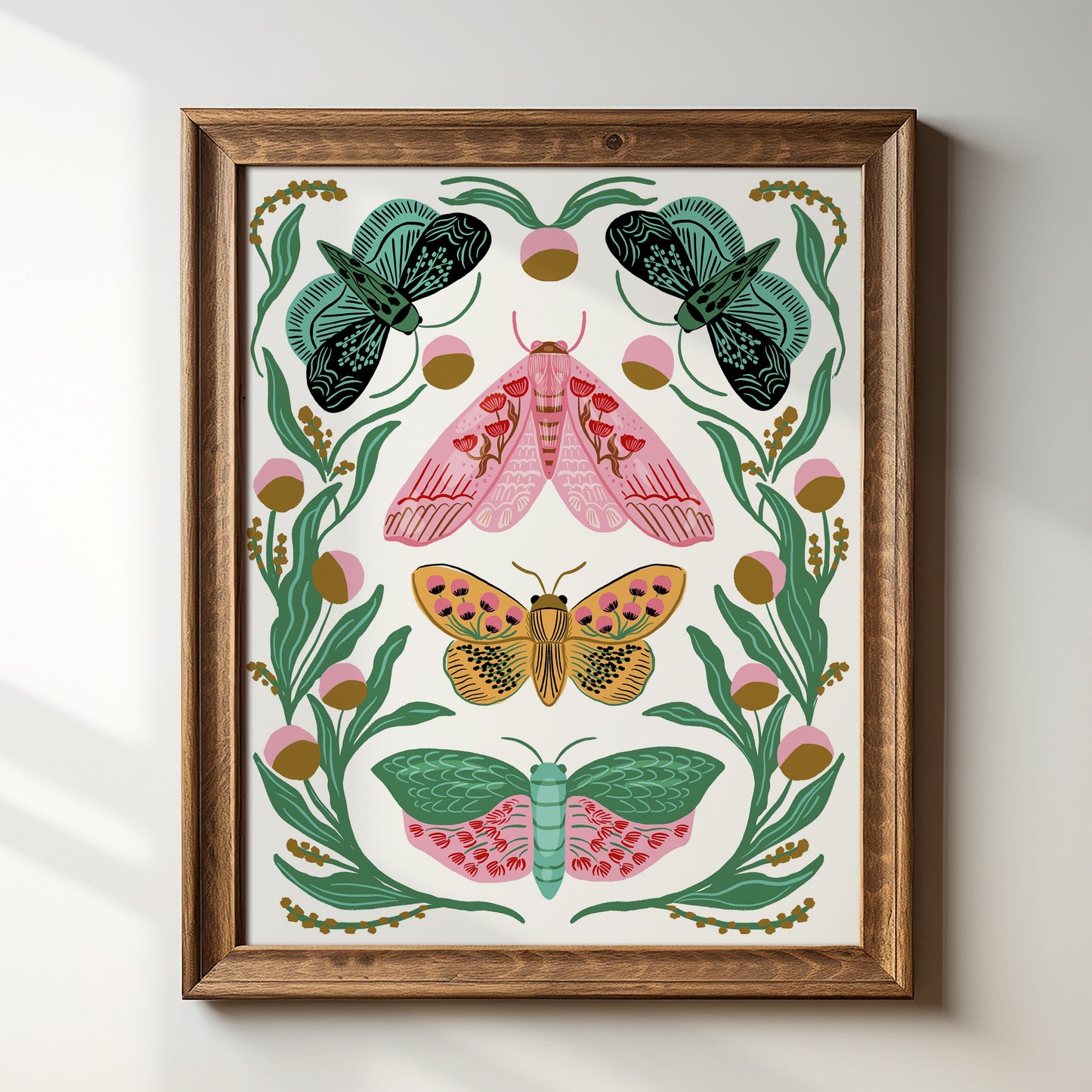 Moths & Moonflowers - Art Print