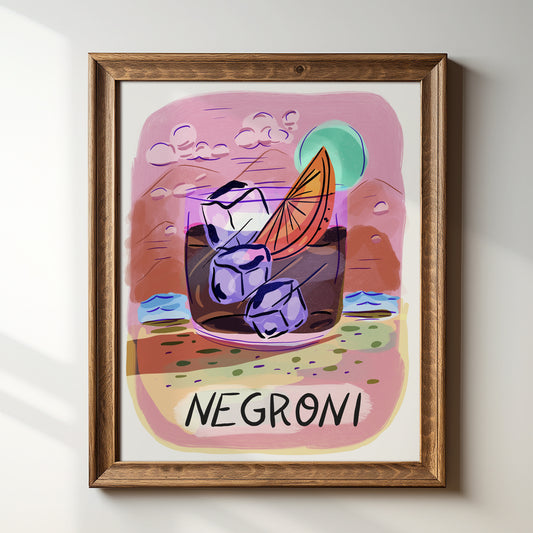 Retro Negroni - Art Print